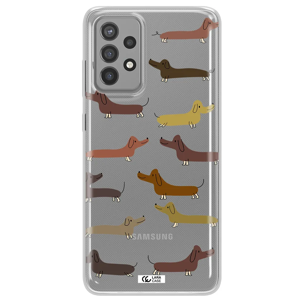 Dachshund Dogs Samsung A72 Clear TPU Case