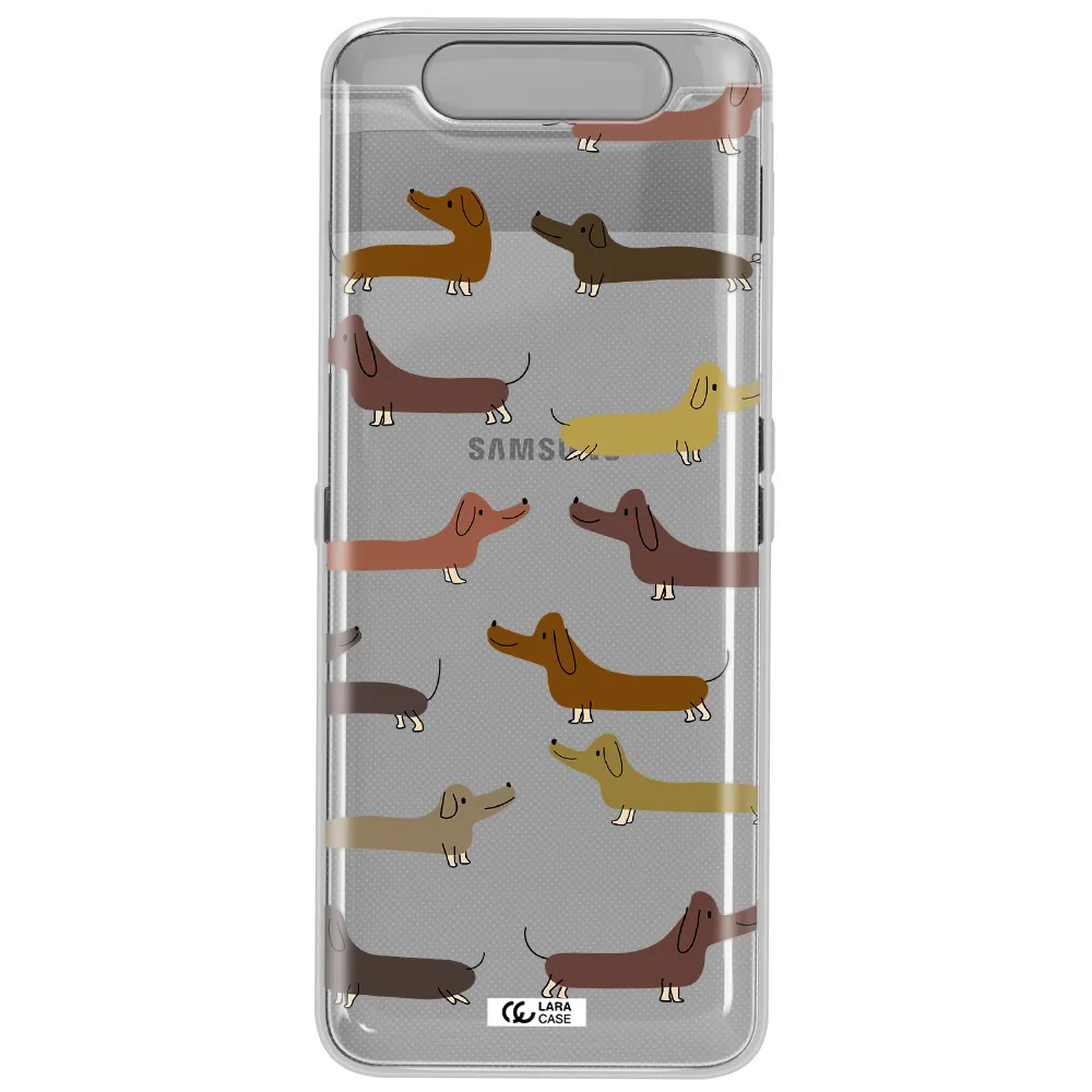 Dachshund Dogs Samsung A80 Clear TPU Case