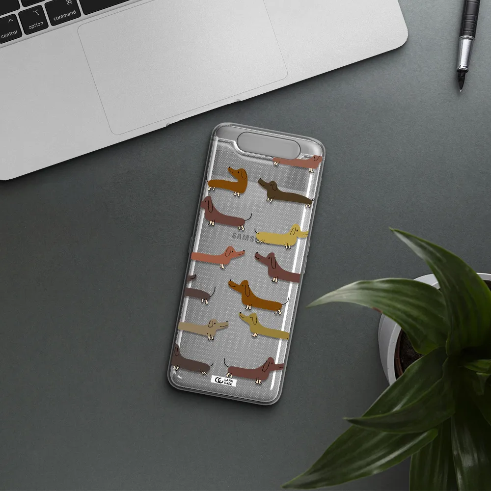 Dachshund Dogs Samsung A80 Clear TPU Case