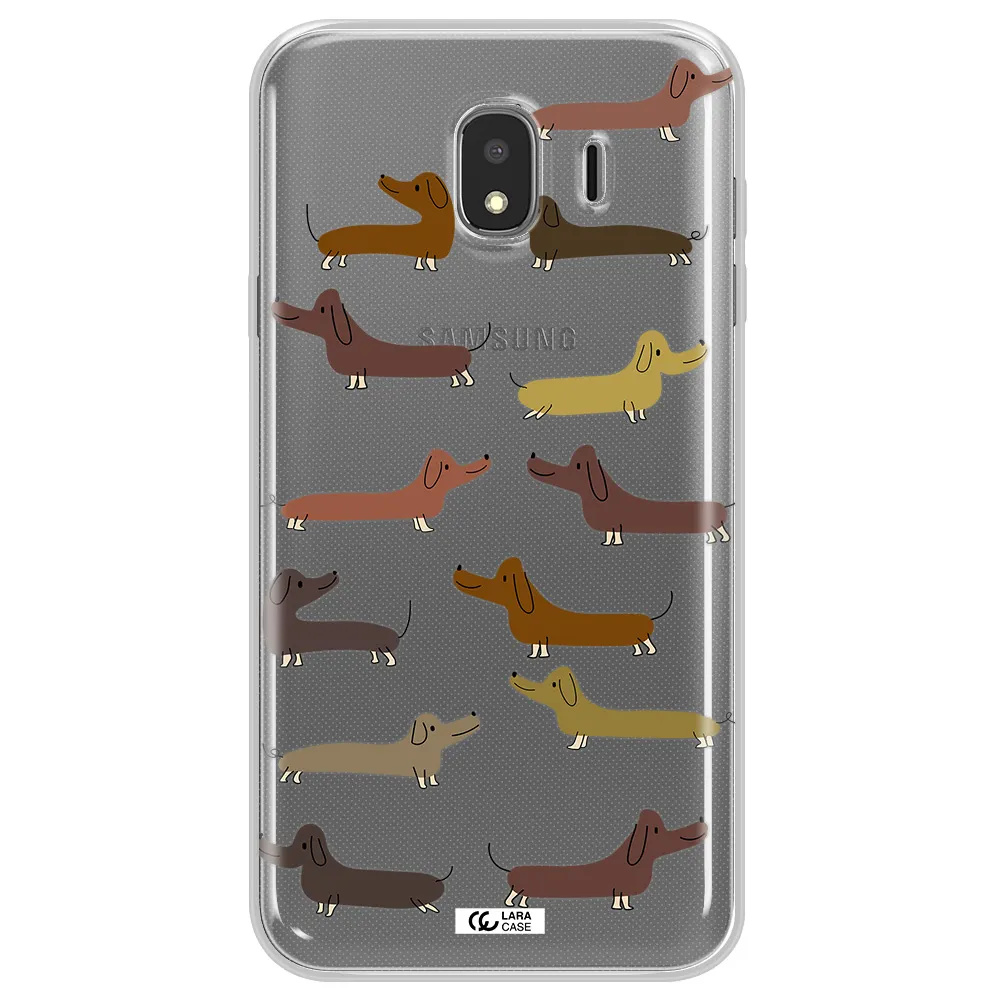 Dachshund Dogs Samsung J4 Clear TPU Case