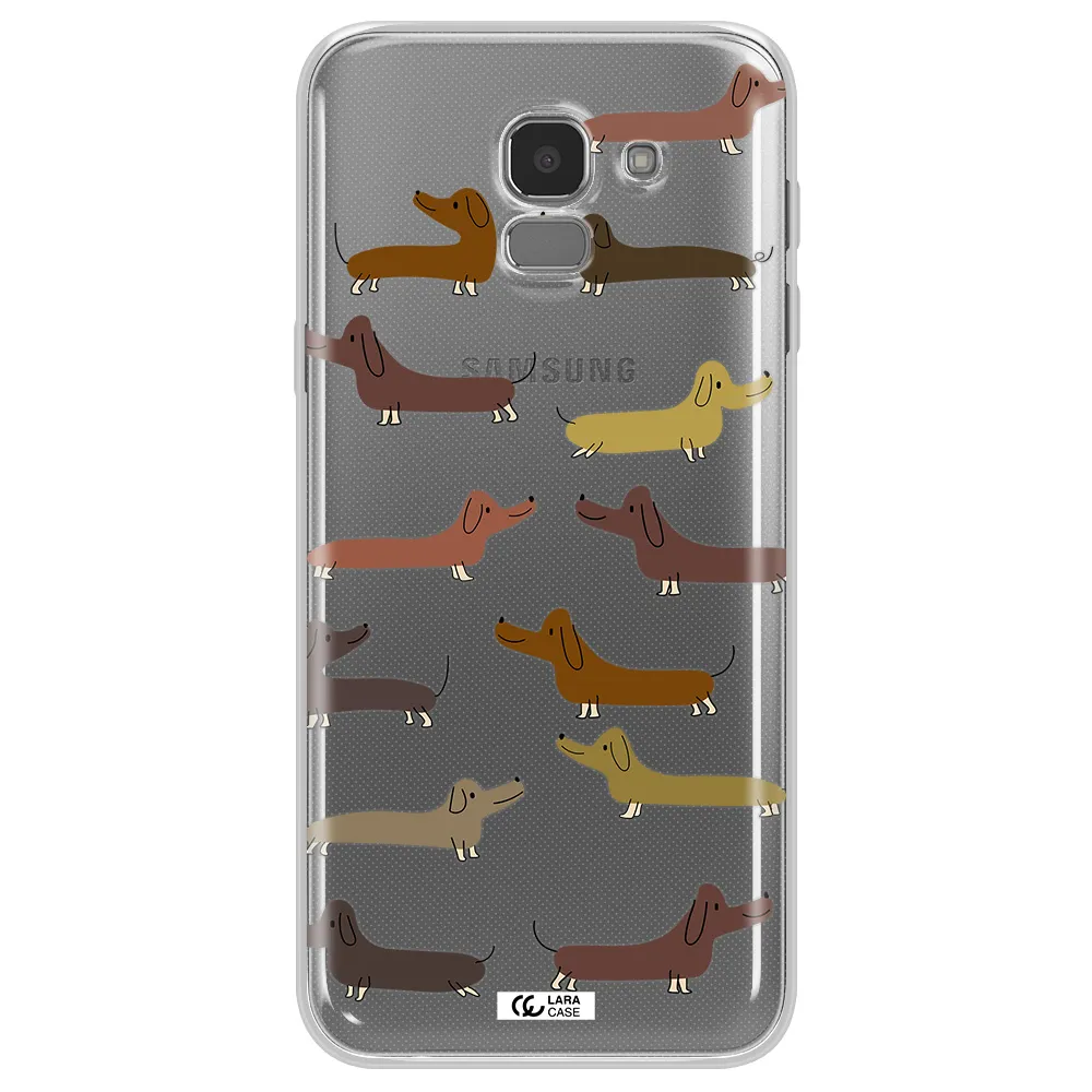 Dachshund Dogs Samsung J6 Clear TPU Case