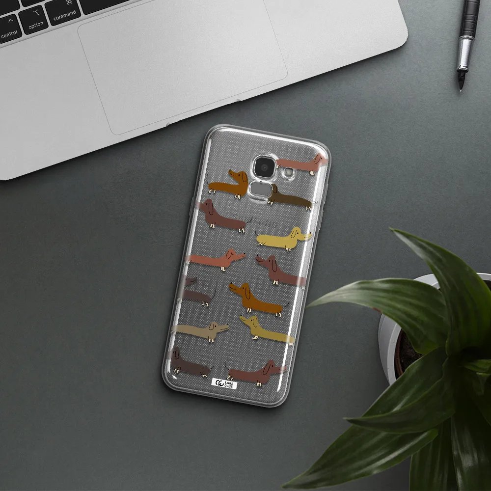 Dachshund Dogs Samsung J6 Clear TPU Case