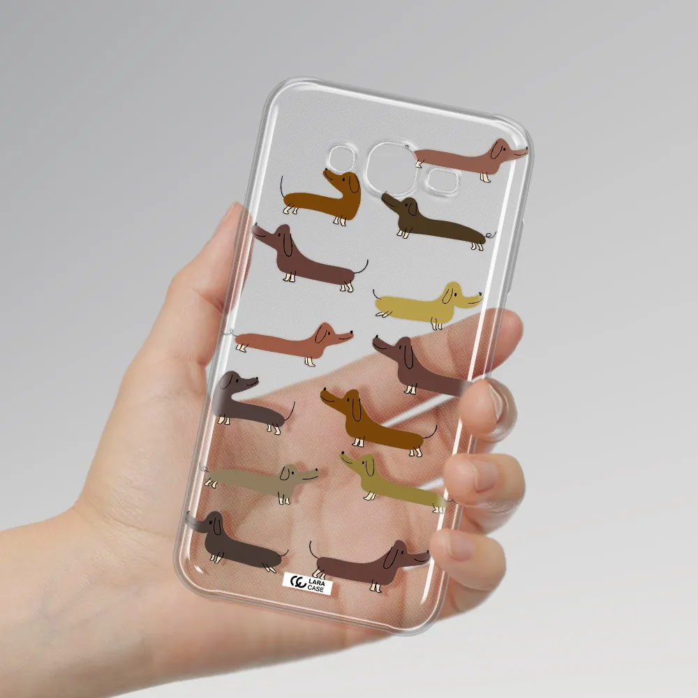 Dachshund Dogs Samsung J7 Clear TPU Case