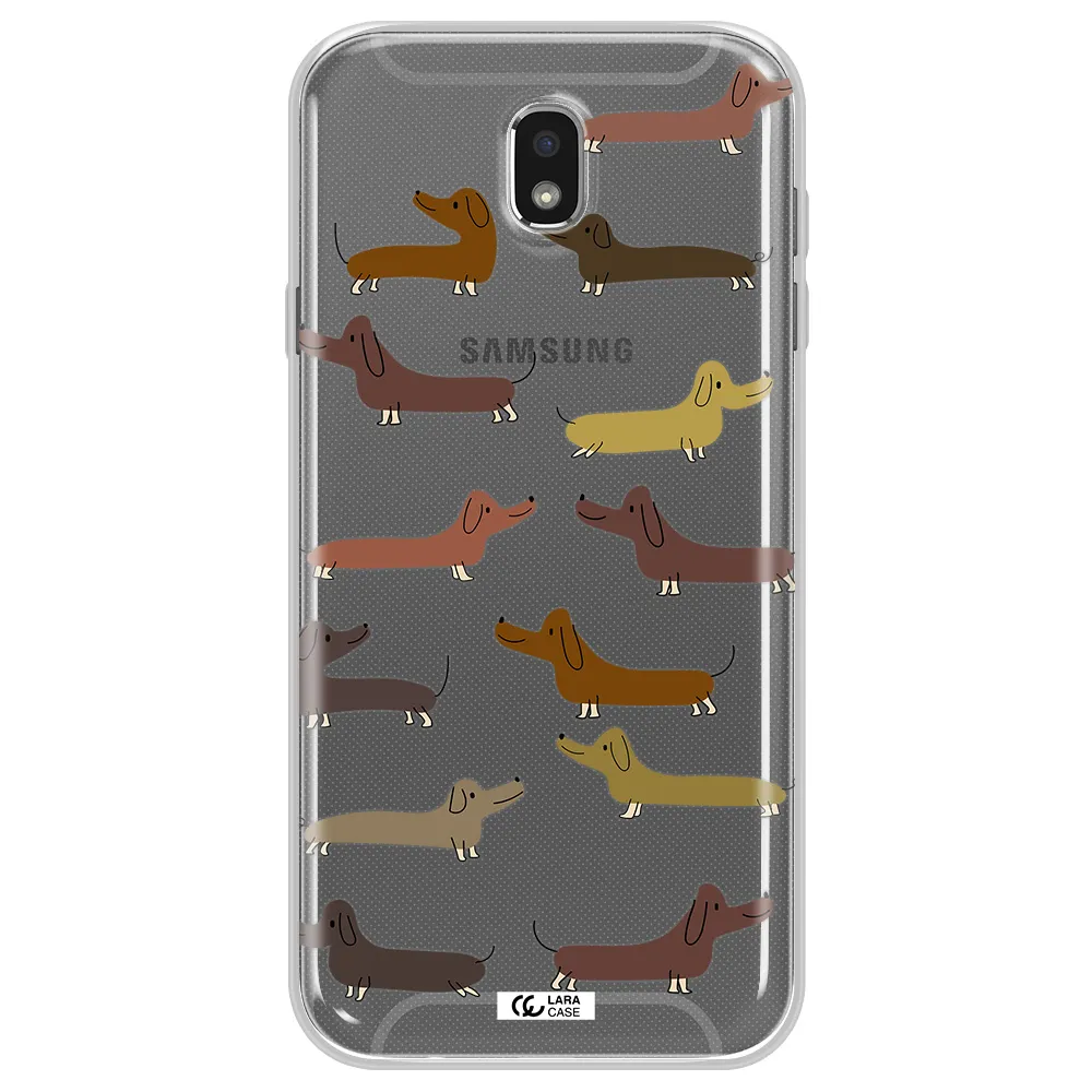 Dachshund Dogs Samsung J7 Pro Clear TPU Case