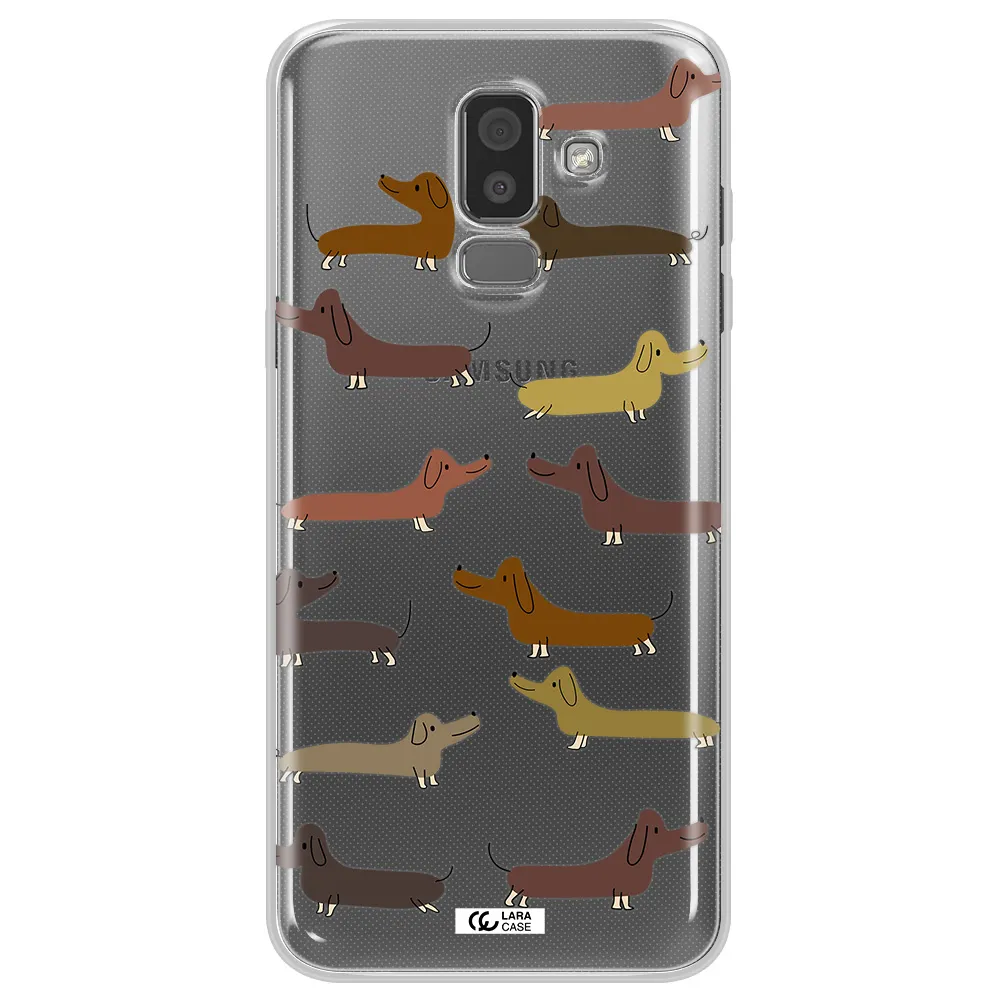 Dachshund Dogs Samsung J8 Clear TPU Case
