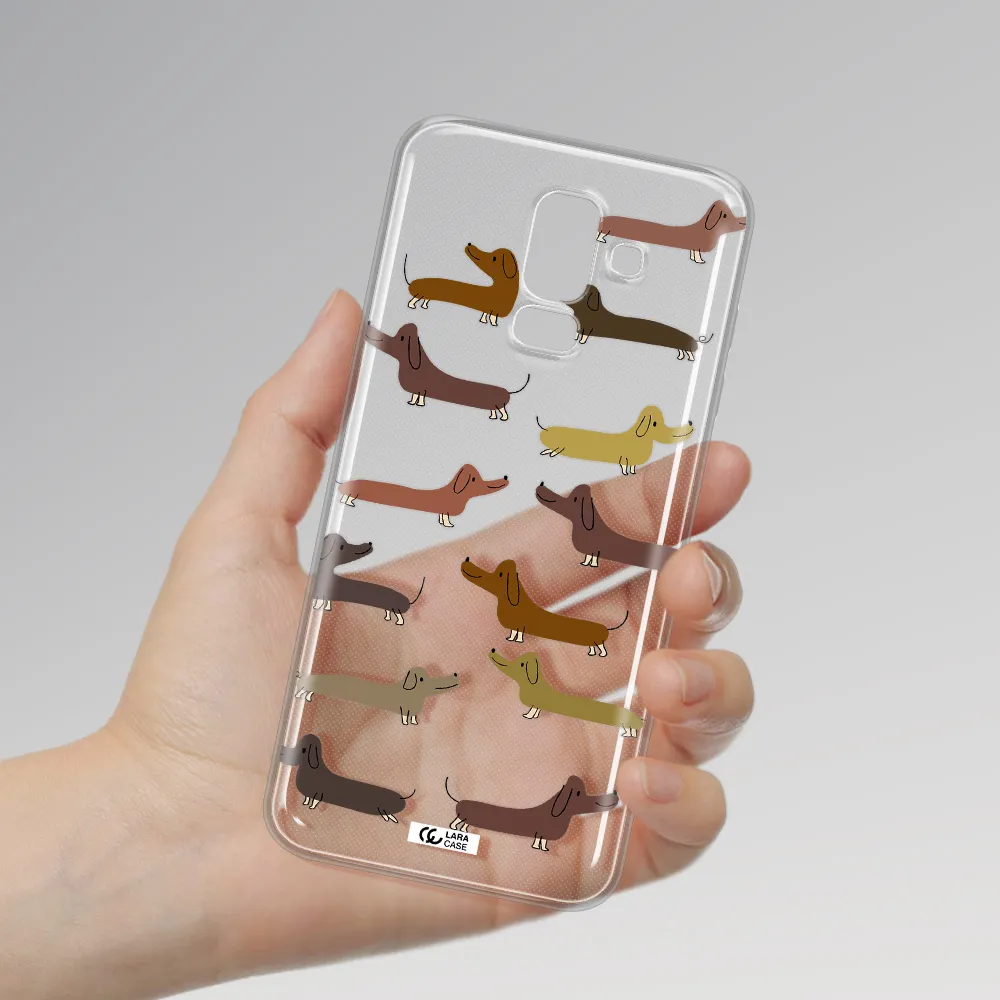 Dachshund Dogs Samsung J8 Clear TPU Case