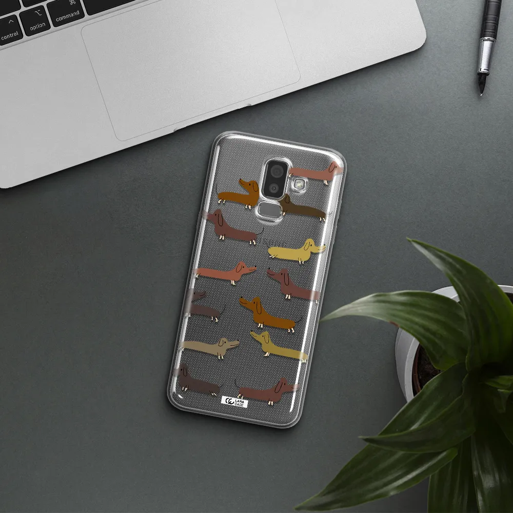Dachshund Dogs Samsung J8 Clear TPU Case