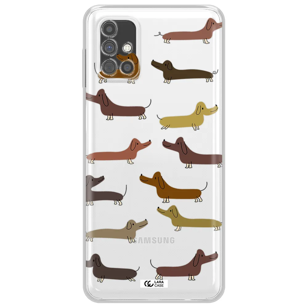 Dachshund Dogs Samsung M51 Clear TPU Case