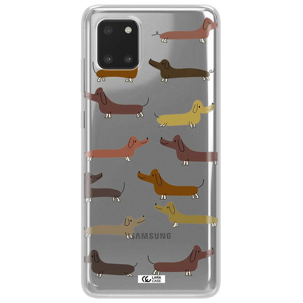 Dachshund Dogs Samsung Note 10 Lite Clear TPU Case