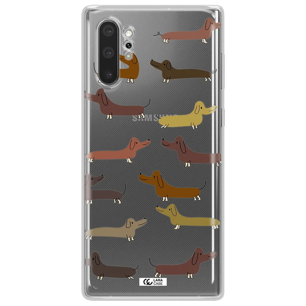Dachshund Dogs Samsung Note 10 Plus Clear TPU Case