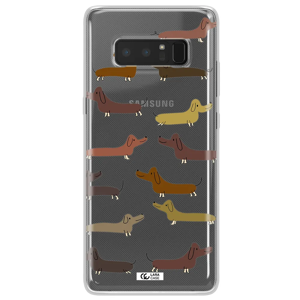Dachshund Dogs Samsung Note 8 Clear TPU Case