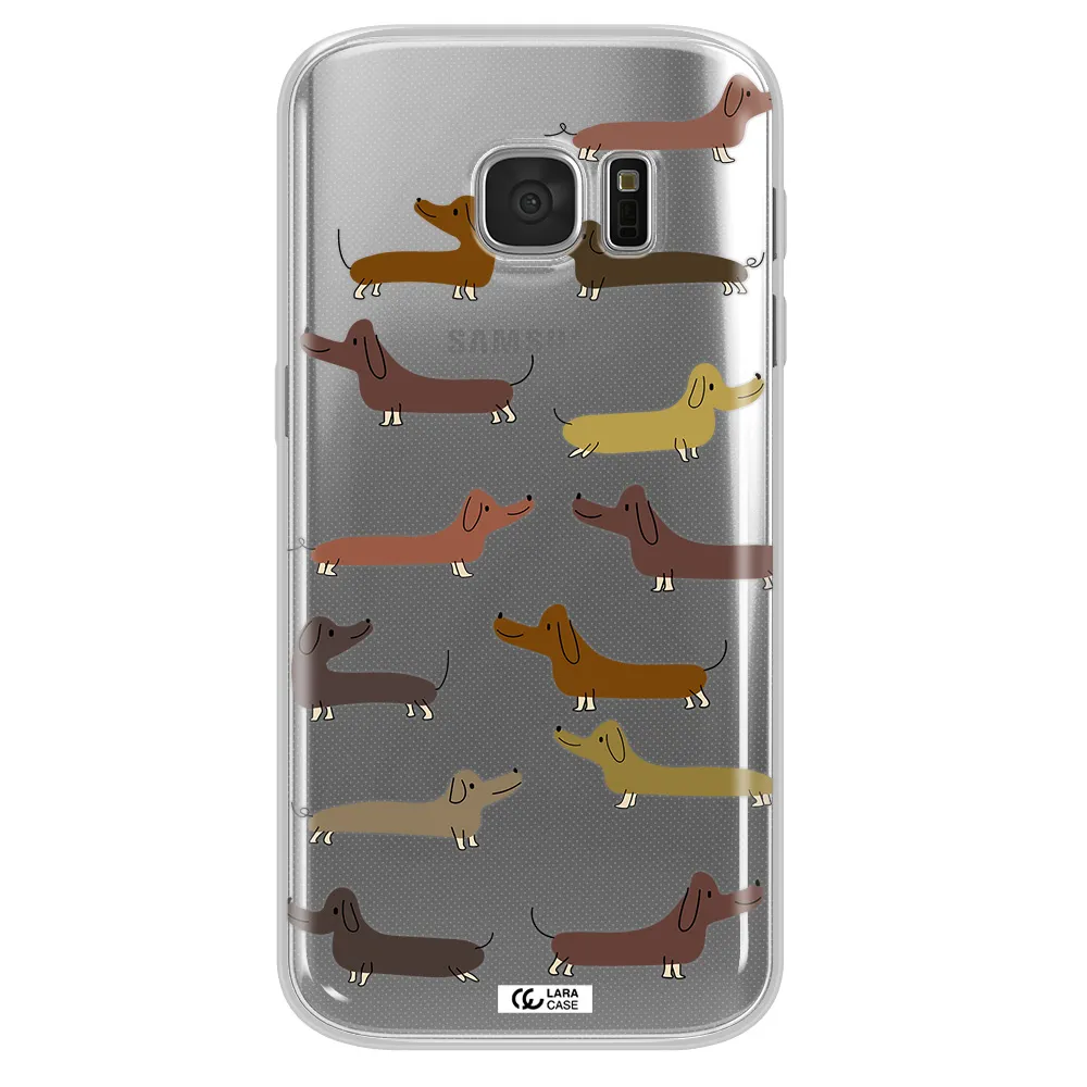 Dachshund Dogs Samsung S 7 Clear TPU Case