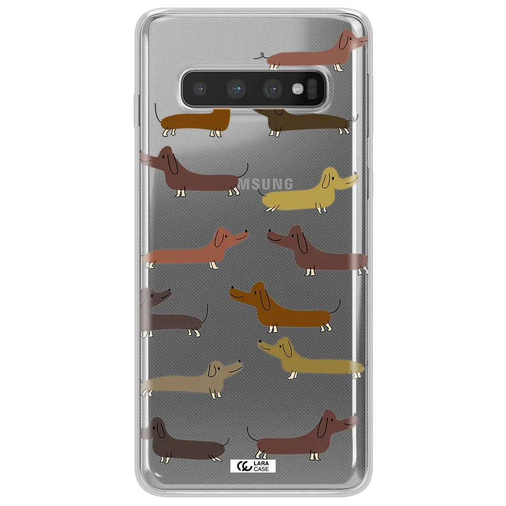 Dachshund Dogs Samsung S10 Clear TPU Case