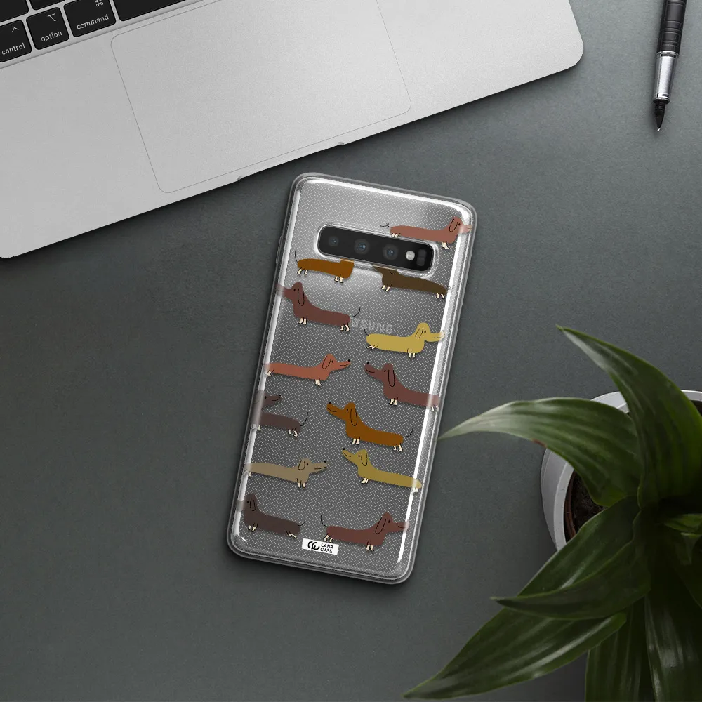 Dachshund Dogs Samsung S10 Clear TPU Case