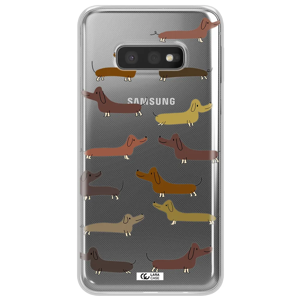 Dachshund Dogs Samsung S10e Clear TPU Case