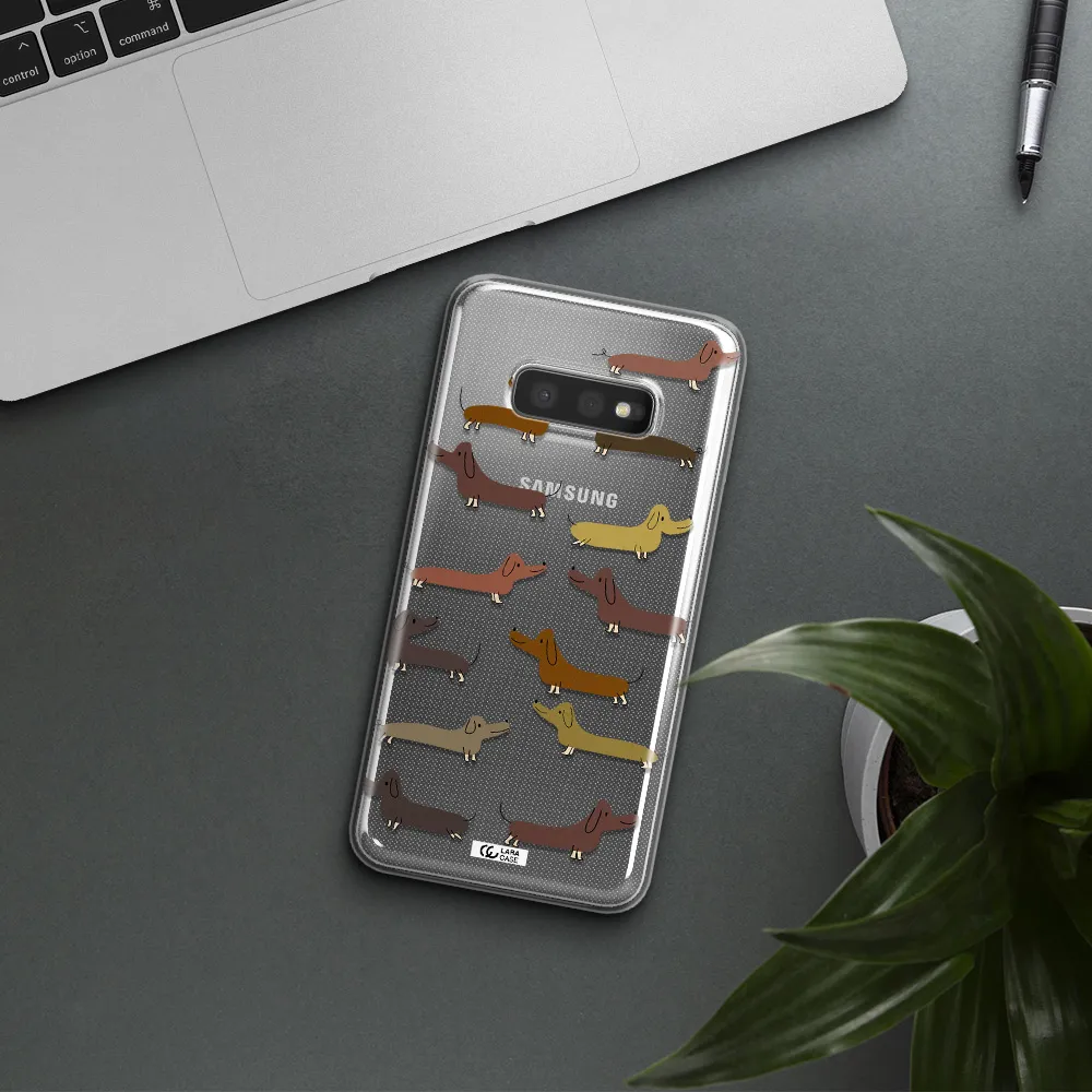 Dachshund Dogs Samsung S10e Clear TPU Case