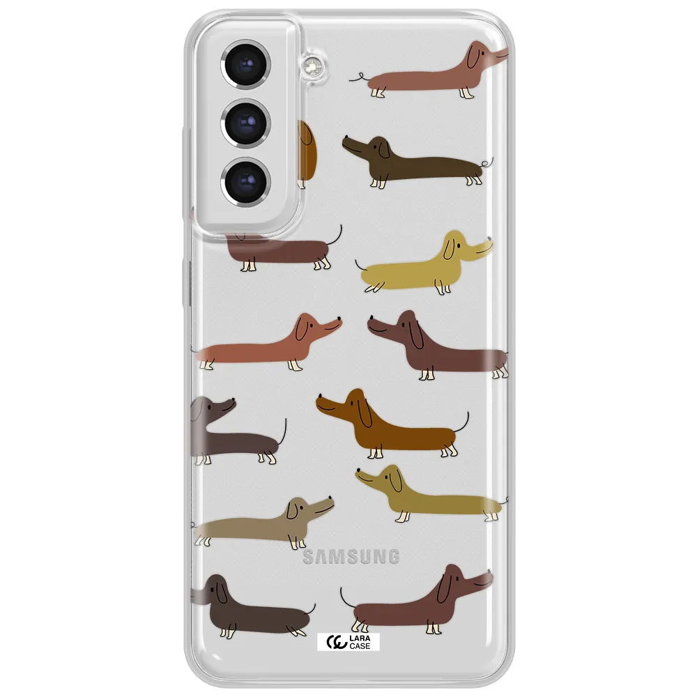 Dachshund Dogs Samsung S21 Fe Clear Tpu Case