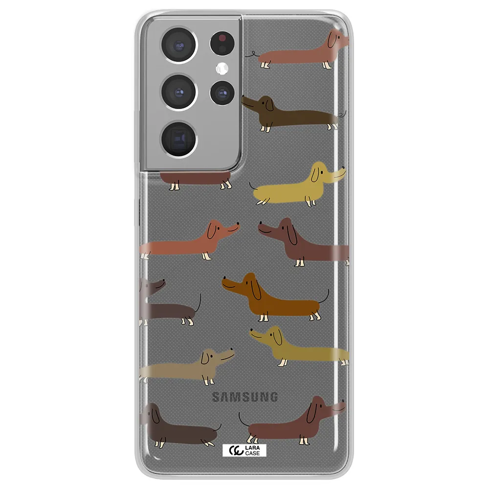 Dachshund Dogs Samsung S21 Ultra Clear TPU Case