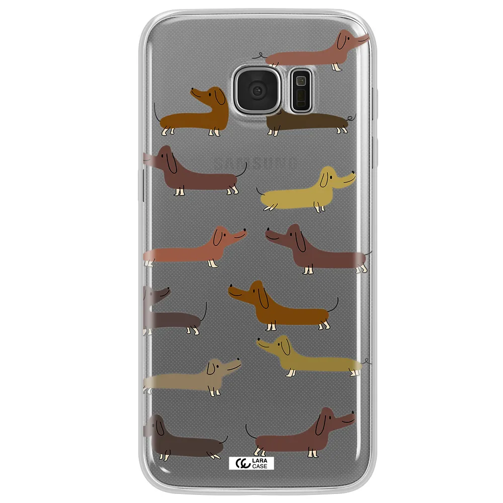 Dachshund Dogs Samsung S7 Edge Clear TPU Case