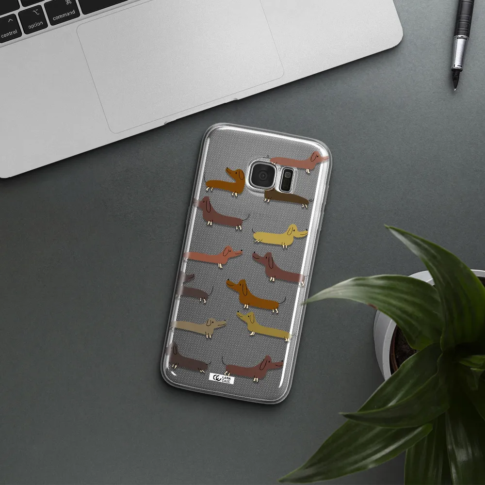 Dachshund Dogs Samsung S7 Edge Clear TPU Case