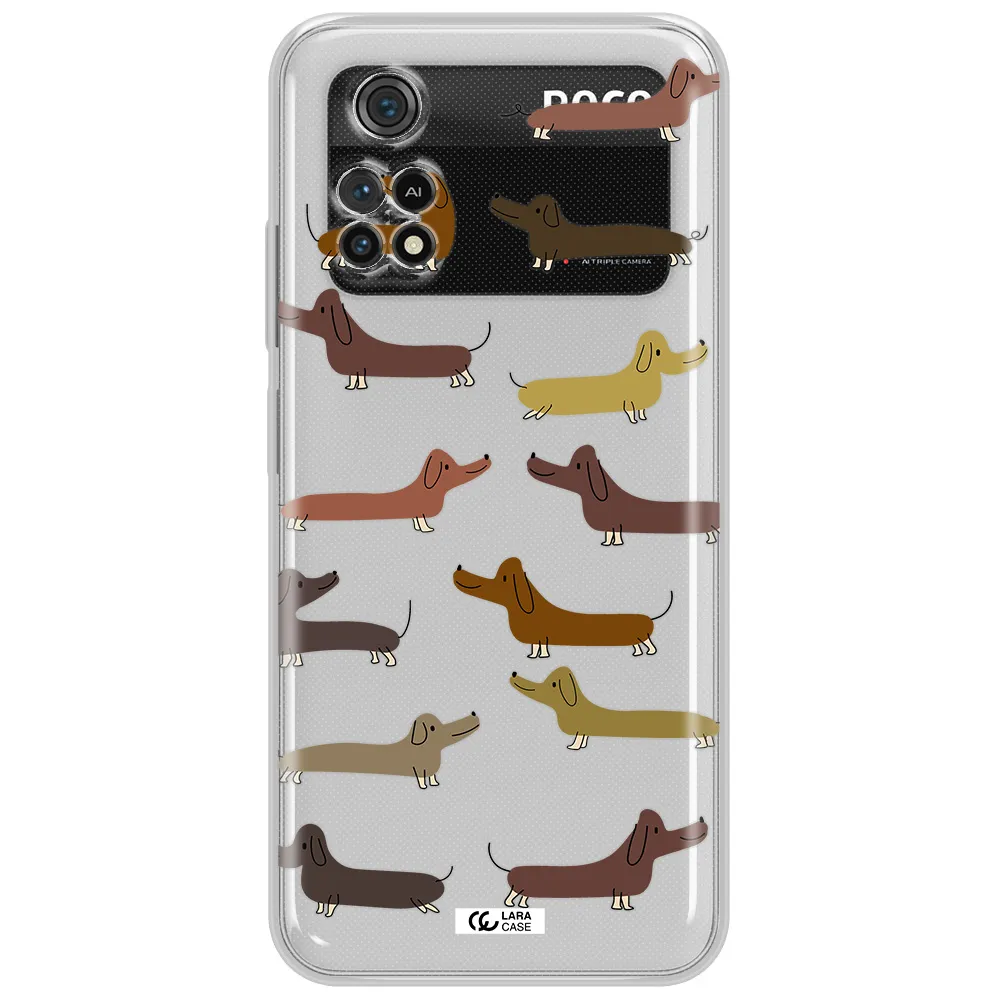 Dachshund Dogs Xiaomi Poco M4 Pro 4G Clear Tpu Case