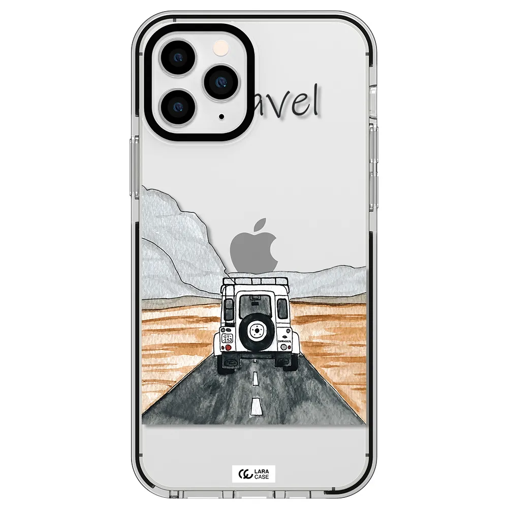 Off-Road Travel Apple iPhone 11 pro impact black border Case