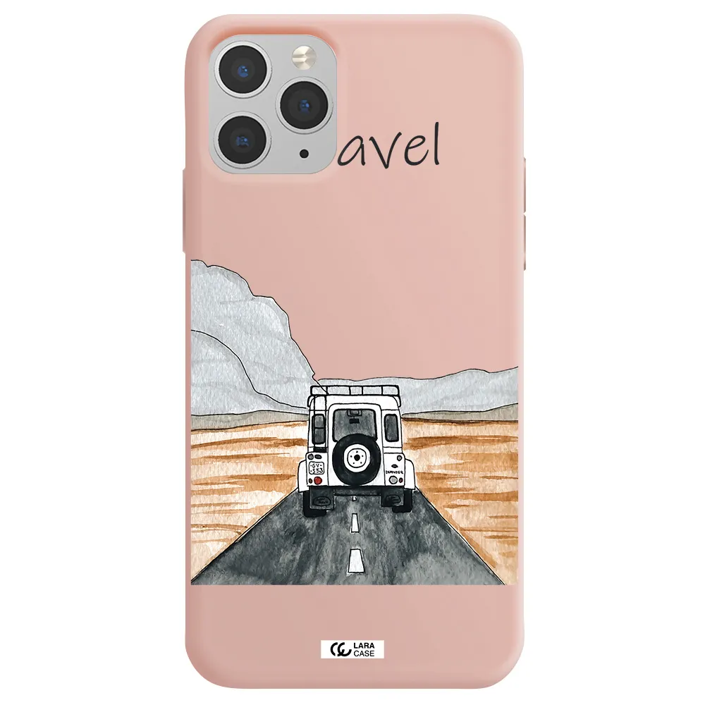 Off-Road Travel Apple iPhone 11 pro max Silicone pastel pink Case