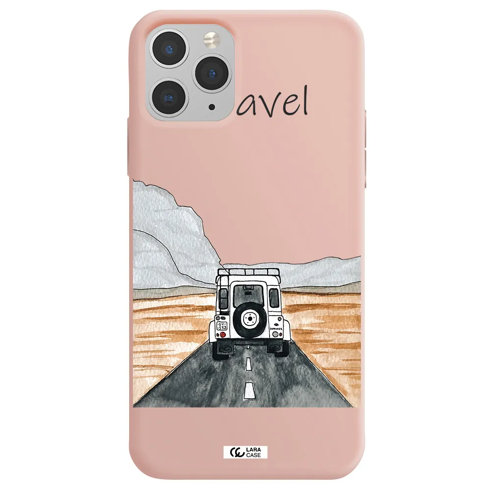 Off-Road Travel Apple iPhone 11 pro Silicone pastel pink Case