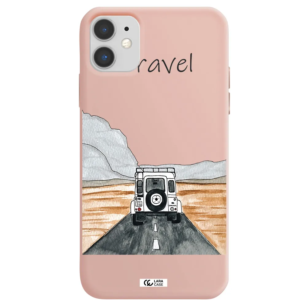 Off-Road Travel Apple iPhone 11 Silicone pastel pink Case