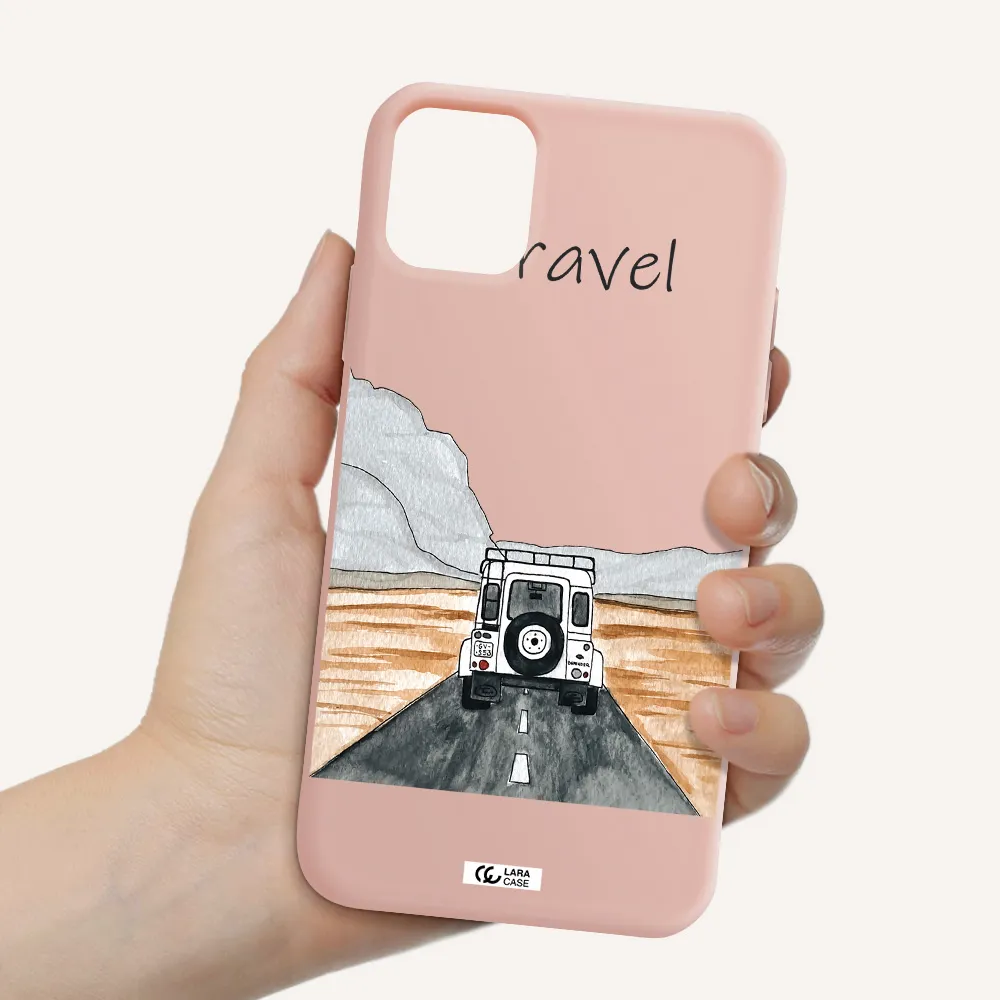 Off-Road Travel Apple iPhone 11 Silicone pastel pink Case