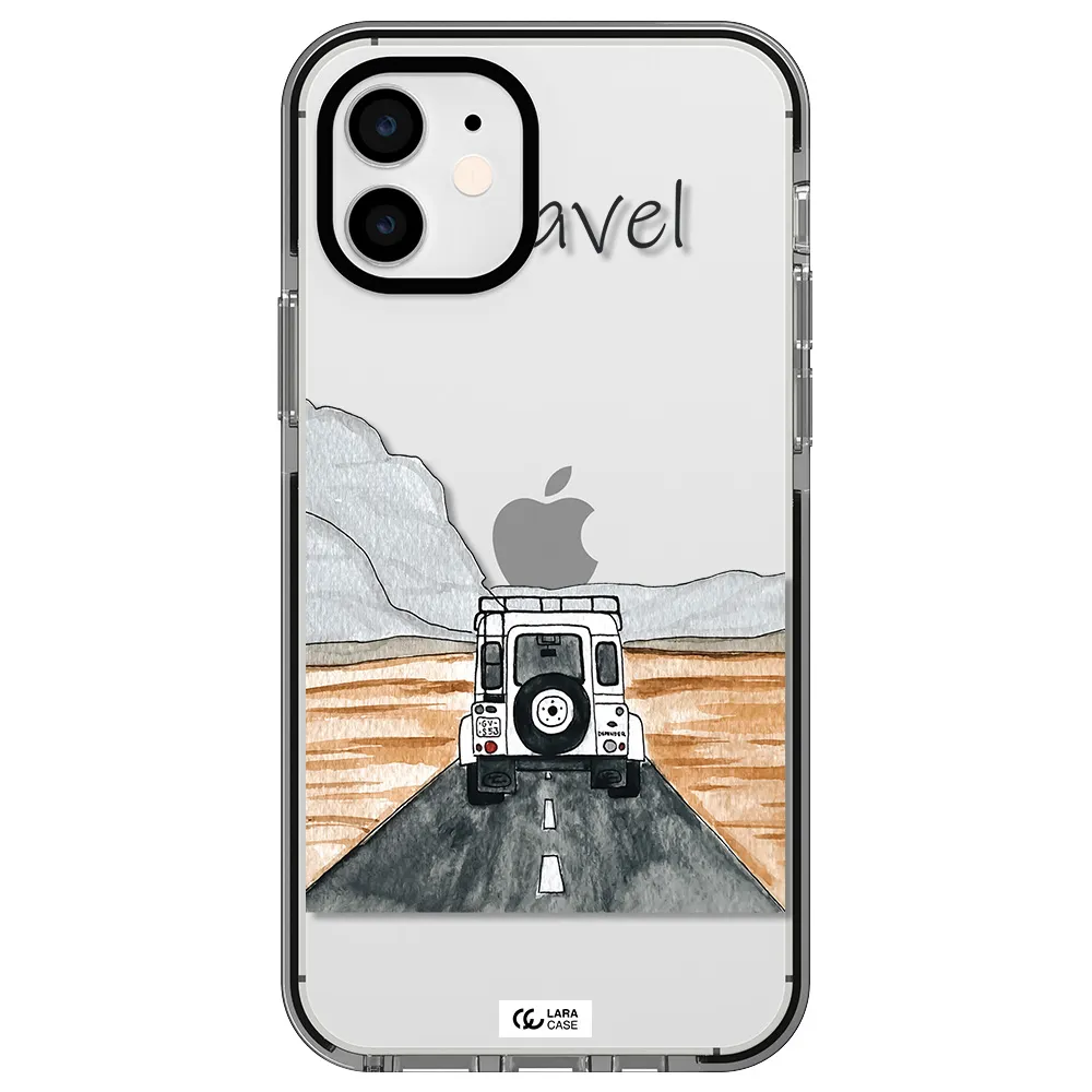 Off-Road Travel Apple iPhone 12 impact black border Case