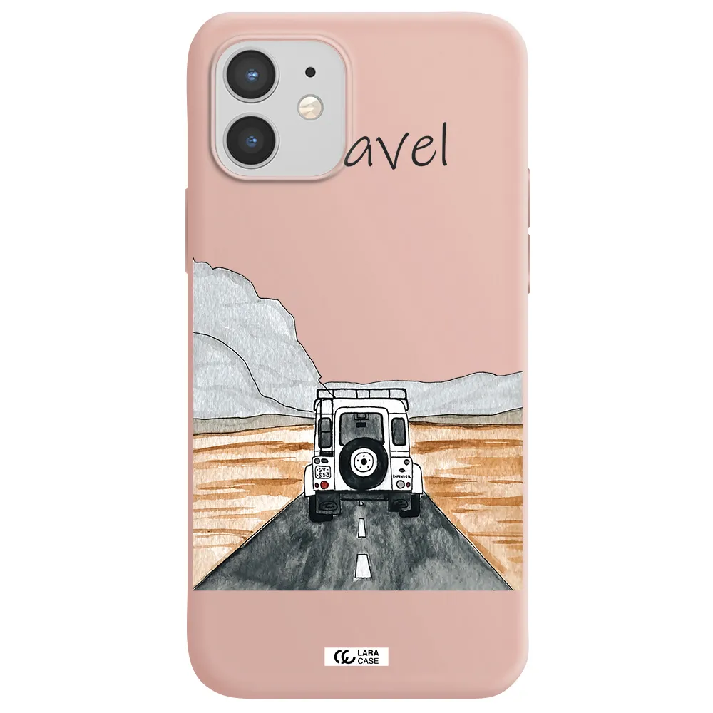 Off-Road Travel Apple iPhone 12 mini Silicone pastel pink Case