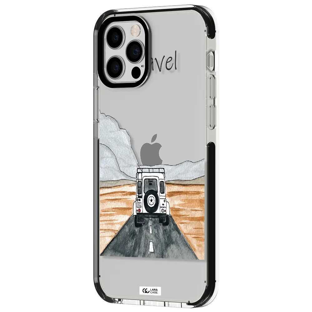 Off-Road Travel Apple iPhone 12 pro impact black border Case