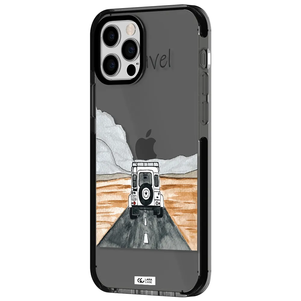 Off-Road Travel Apple iPhone 12 pro impact Smoke Black Case