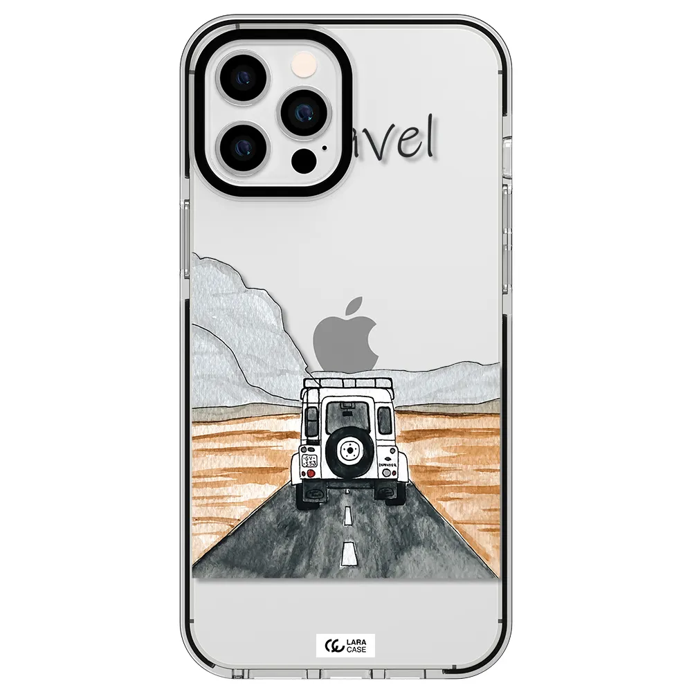 Off-Road Travel Apple iPhone 12 pro max impact black border Case