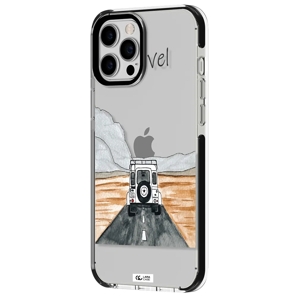 Off-Road Travel Apple iPhone 12 pro max impact black border Case