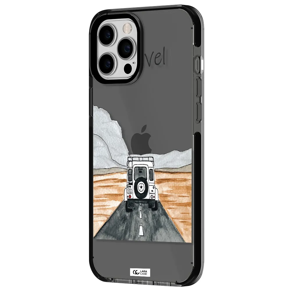 Off-Road Travel Apple iPhone 12 pro max impact Smoke Black Case