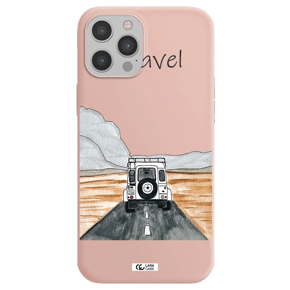 Off-Road Travel Apple iPhone 12 pro Silicone pastel pink Case