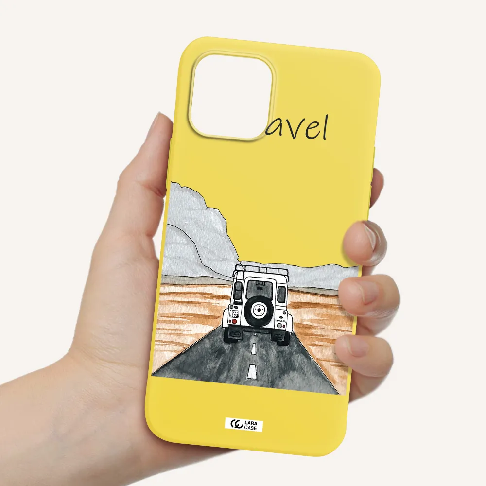 Off-Road Travel Apple iPhone 12 Silicone canary yellow Case