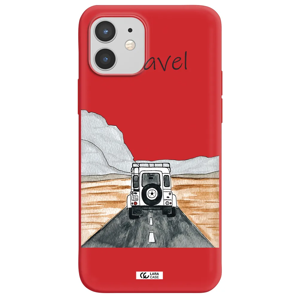 Off-Road Travel Apple iPhone 12 Silicone Imperial Red Case