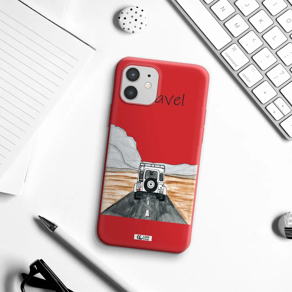 Off-Road Travel Apple iPhone 12 Silicone Imperial Red Case