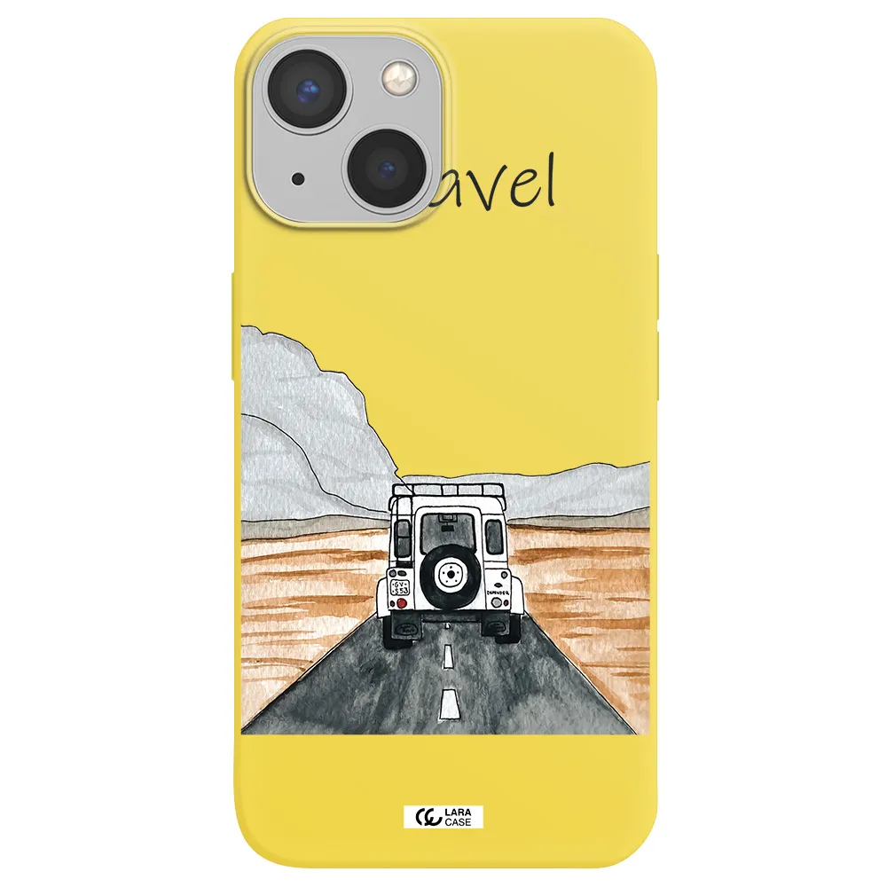 Off-Road Travel Apple iPhone 13 mini Silicone canary yellow Case