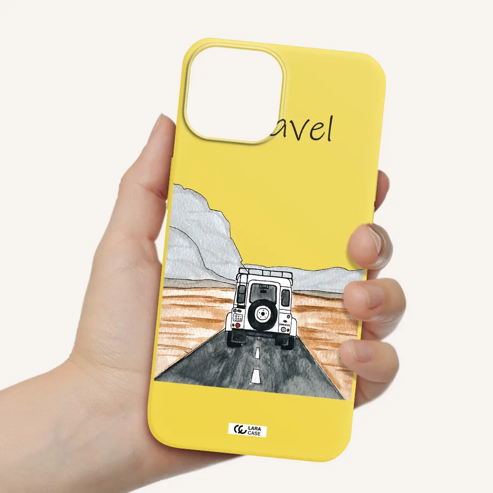 Off-Road Travel Apple iPhone 13 mini Silicone canary yellow Case