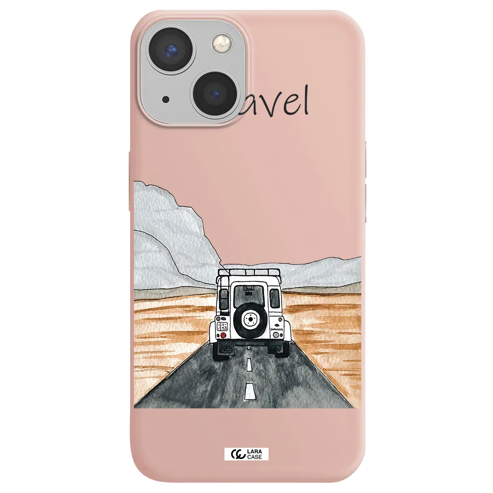 Off-Road Travel Apple iPhone 13 mini Silicone pastel pink Case