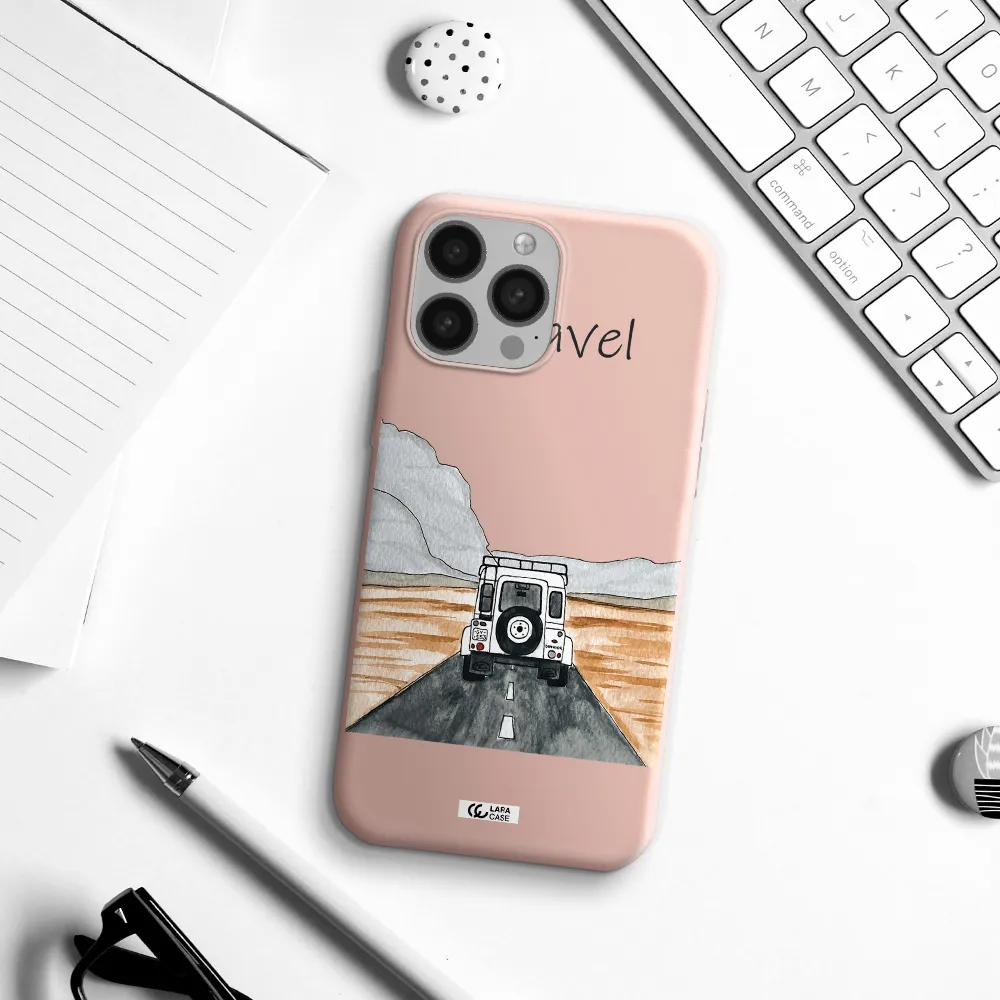 Off-Road Travel Apple iPhone 13 Pro Max Silicone pastel pink Case