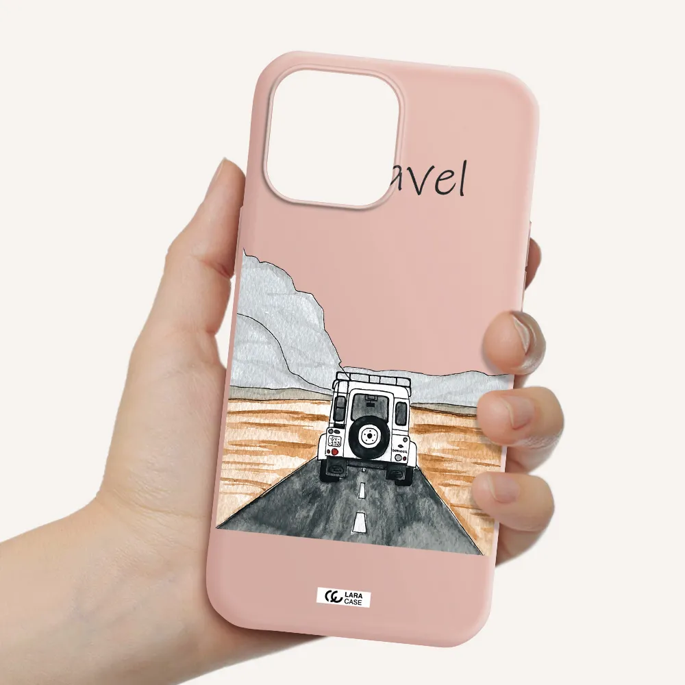 Off-Road Travel Apple iPhone 13 Pro Silicone pastel pink Case