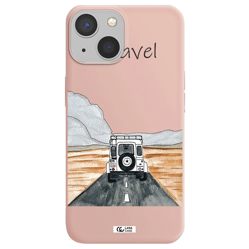 Off-Road Travel Apple iPhone 13 Silicone pastel pink Case