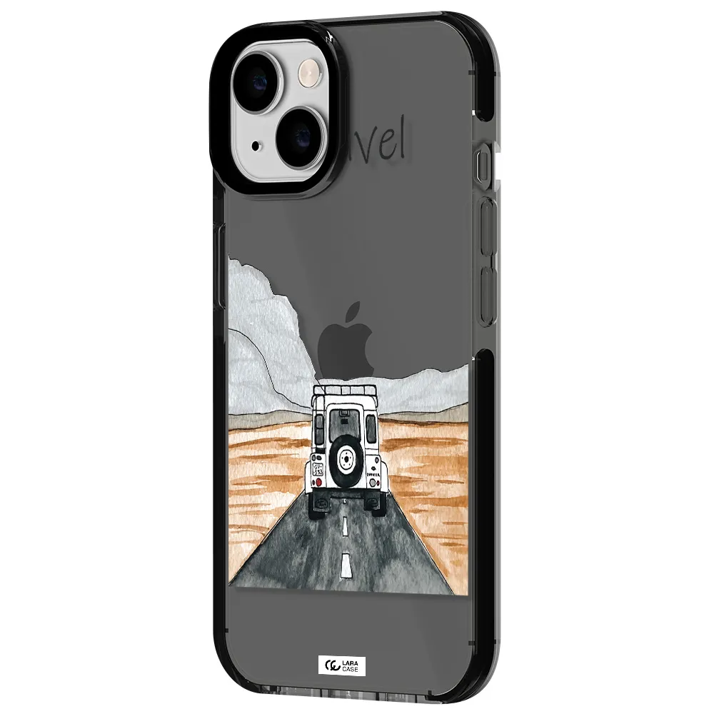 Off-Road Travel Apple iPhone 14 impact Smoke Black Case