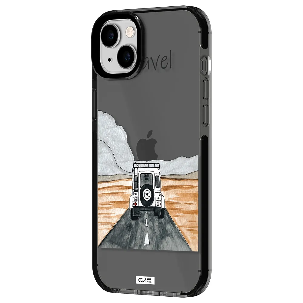 Off-Road Travel Apple iPhone 14 plus impact Smoke Black Case