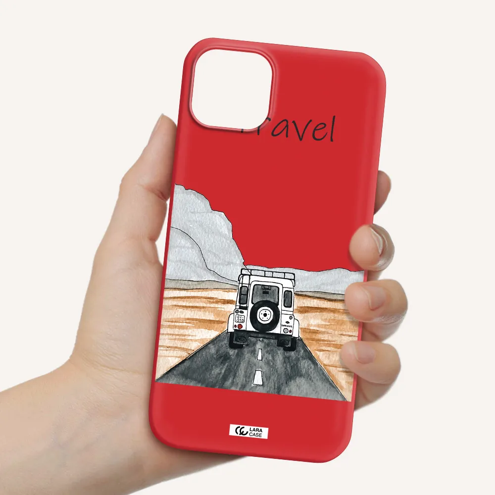 Off-Road Travel Apple iPhone 14 plus Silicone Imperial Red Case